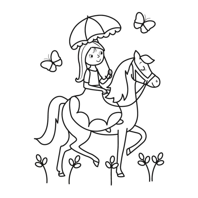 ギャラリービューアに画像をロードする, De ballon kleurboek met kleurpotloodjes - prinsessen
