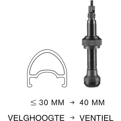 Schwalbe ventiel tubeless 40 mm set 2 stuks