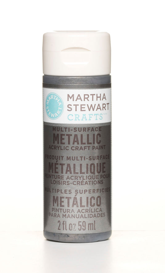 Martha stewart • verf 59ml metallic brushed pewter