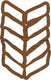 Fabric creations • block printing small 3,8x2,5cm chevron