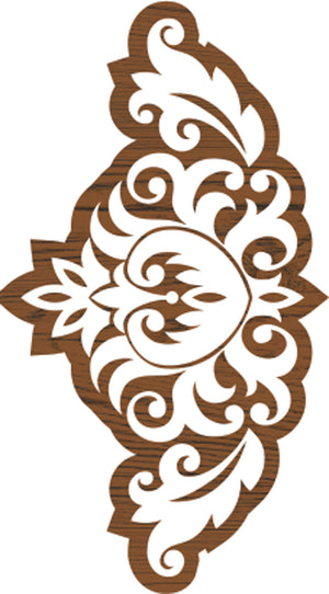 Fabric creations • block printing border 7,6x4,5cm baroque