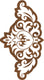 Fabric creations • block printing border 7,6x4,5cm baroque