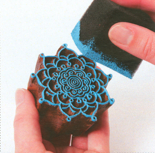 Fabric creations • block printing border 8,9x2,5cm scroll