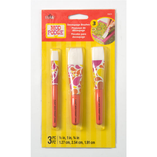 Mod podge • decoupage kwasten 3stuks