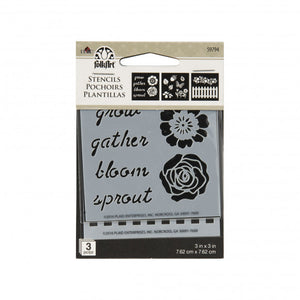 Folkart • stencil tuin 3stuks
