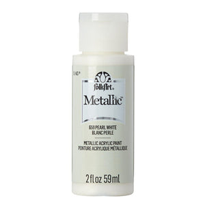 Folkart • metallic acrylic paint pearl white 59ml