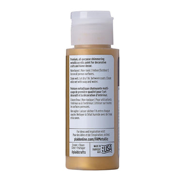 Folkart • metallic acrylic paint pure gold 59ml