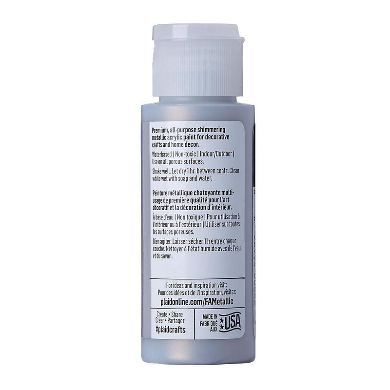 Load image into Gallery viewer, Folkart • metallic acrylic paint silver sterling 59ml
