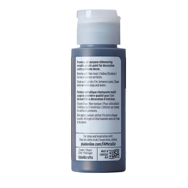 Folkart • metallic acrylic paint gunmetal gray 59ml