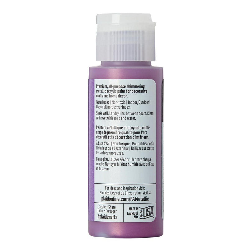 Load image into Gallery viewer, Folkart • metallic acrylic paint plum 59ml
