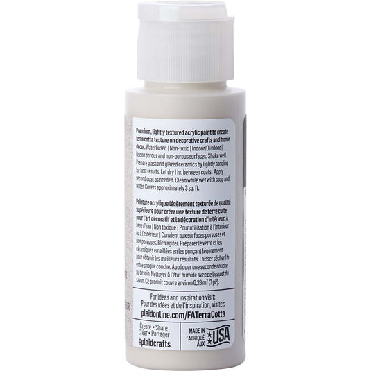 Folkart • terra cotta textured acrylic paint 59ml cool concrete