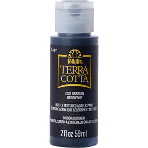 Folkart • terra cotta textured acrylic paint 59ml obsidian