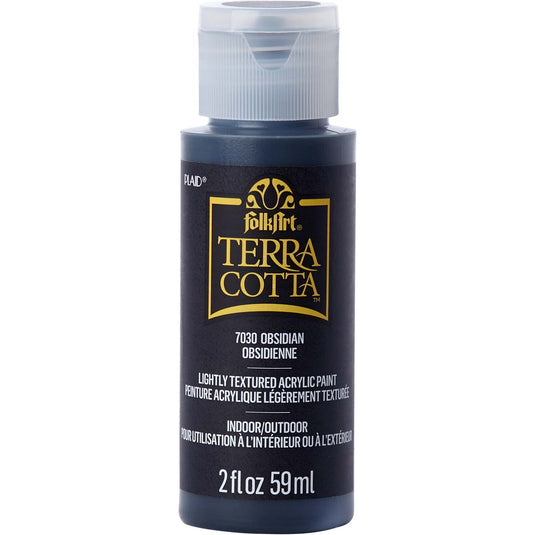 Folkart • terra cotta textured acrylic paint 59ml obsidian