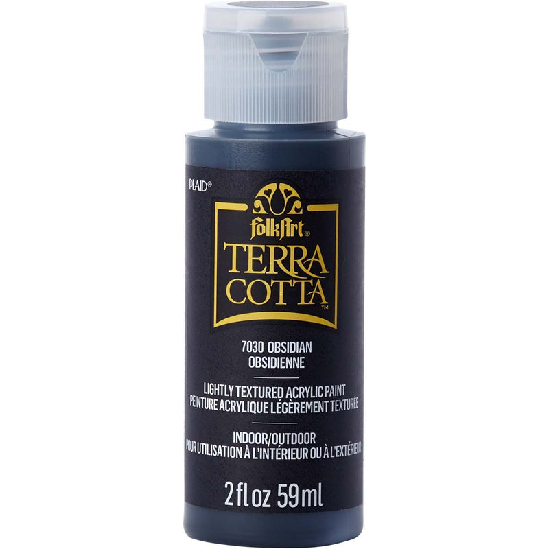 Load image into Gallery viewer, Folkart • terra cotta textured acrylic paint 59ml obsidian

