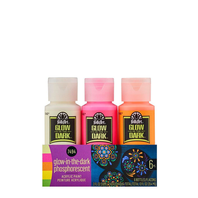 Load image into Gallery viewer, Folkart • paint sets glow 6x
