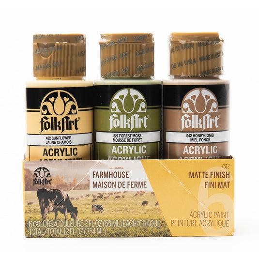 Folkart • verf set acrylic 6 colors farmhouse