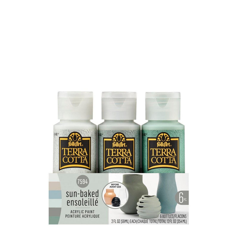 Load image into Gallery viewer, Folkart • paint sets terra cotta sun baked 6x
