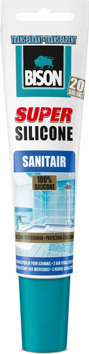 Afbeelding laden in galerijviewer, Bison super silicone transparant tube 150 ml, siliconenkit, keuken, voegen, hygiënisch, slijtvast, temperatuurbestendig van -50°c tot +120°c, makkelijk in gebruik
