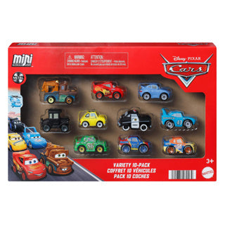 Mattel disney en pixar cars mini racers 10-pack - set van 10 speelgoedvoertuigen uit de film