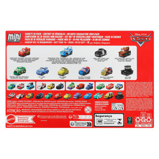 Mattel disney en pixar cars mini racers 10-pack - set van 10 speelgoedvoertuigen uit de film