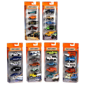 Mattel matchbox voertuigen 5 stuks assorti