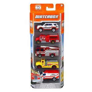 Mattel matchbox voertuigen 5 stuks assorti