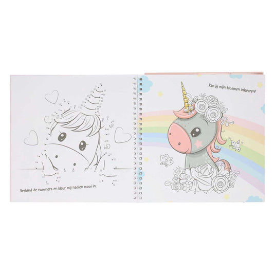 Mondikaarten sticker- en sjablonenboek ik hou van unicorns