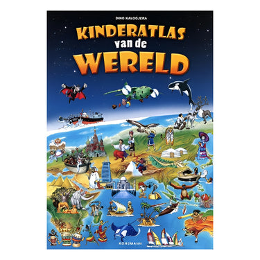 Mondikaarten mega kinderatlas van de wereld
