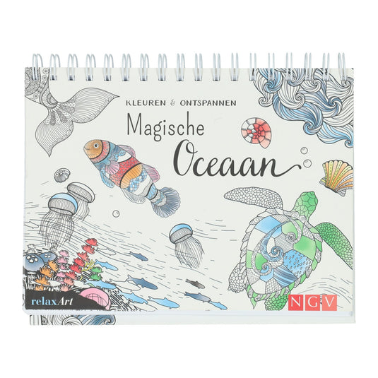 Mondikaarten magische oceaan kleuren en ontspannen - kleurboek