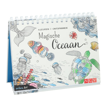 Mondikaarten magische oceaan kleuren en ontspannen - kleurboek