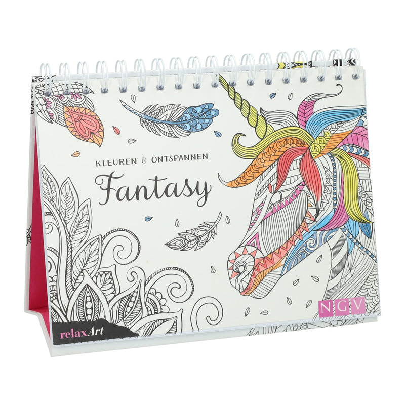 Load image into Gallery viewer, Mondikaarten fantasy kleuren en ontspannen - kleurboek
