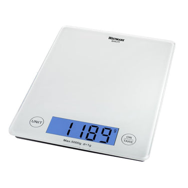 Westmark electronische keuken weegschaal elegance 5kg glas 23x18cm