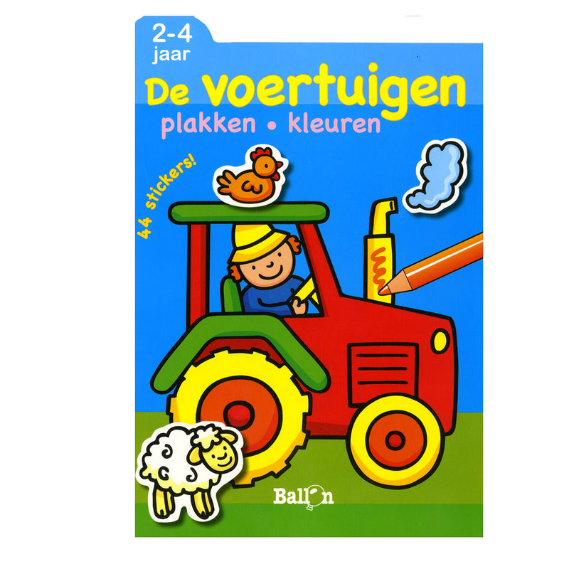 ギャラリービューアに画像をロードする, Standaard uitgeverij plakken en kleuren - de voertuigen, 2-4 jaar
