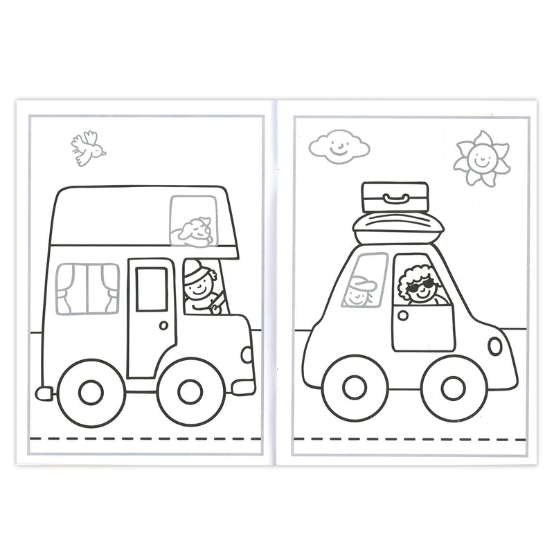 Load image into Gallery viewer, Plakken en Kleuren - De Voertuigen, 2-4 jaar
