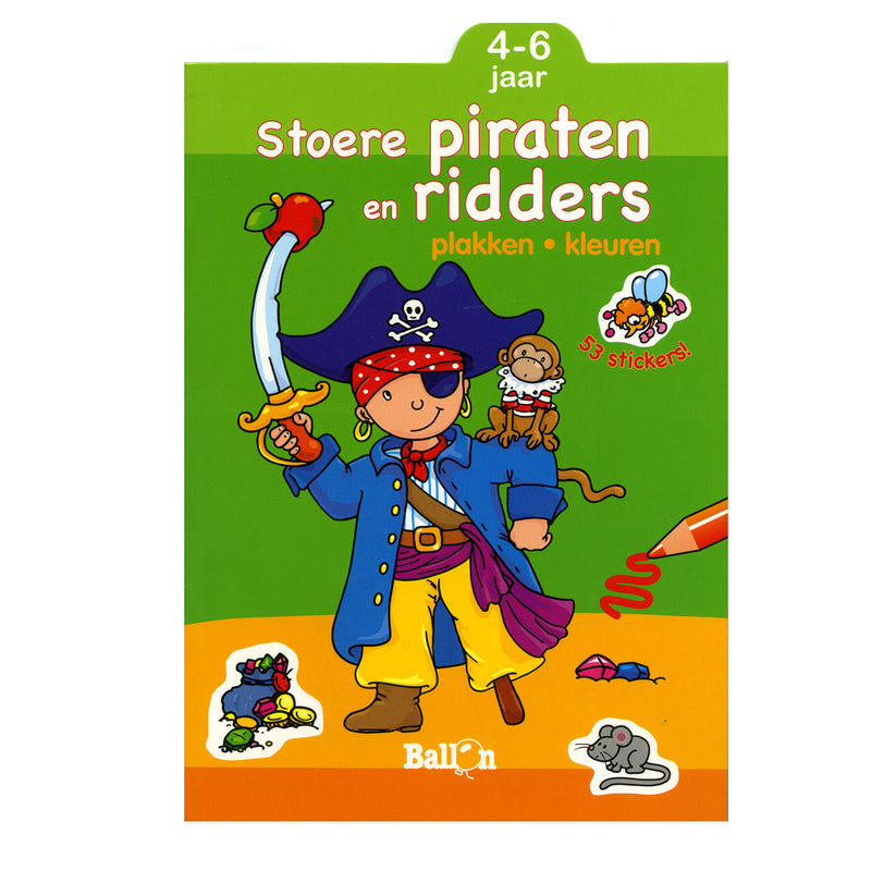 ギャラリービューアに画像をロードする, Standaard uitgeverij plakken en kleuren - stoere piraten en ridders, 4-6 jaar
