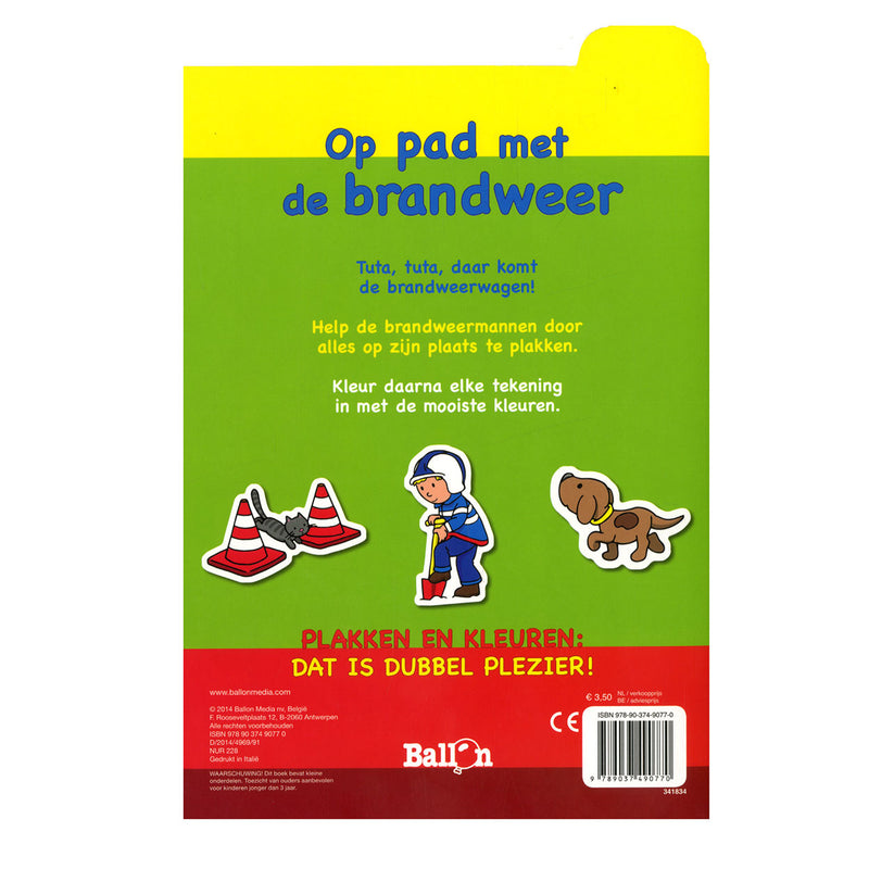 Afbeelding laden in galerijviewer, De ballon plakken en kleuren - op pad met de brandweer, 4-6 jaar

