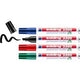 Marker permanent 3300 edding 1-5mm schuin blauw,zwart,rood,groen 4 stuk