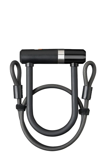 Axa beugelslot newton mini + kabel 100 8 - zwart