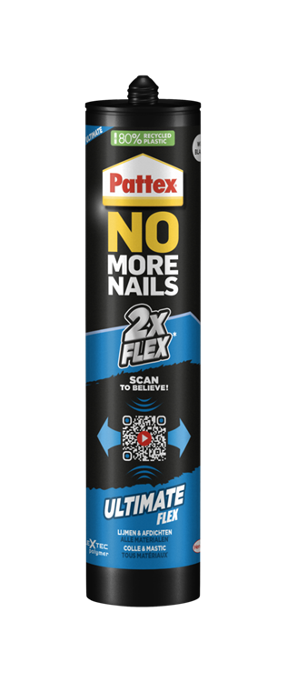 Pattex 1070177 - no more nails ultimate flex wit 3 | 6 stuks