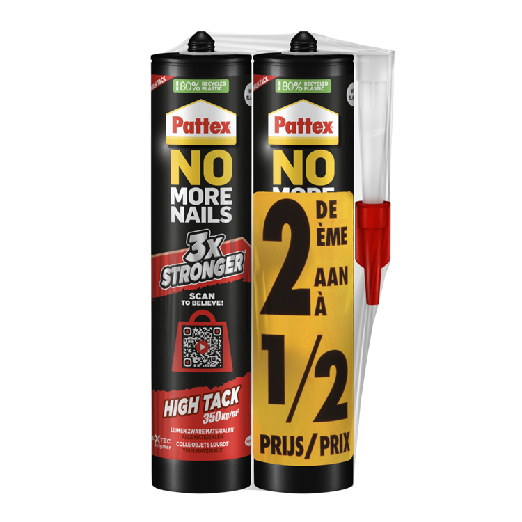 Afbeelding laden in galerijviewer, Pattex no-more-nails high-tack montagekit 2x460g | high-tack montagekit voor hangwerken | voor extra sterke montagekit aanhechting.
