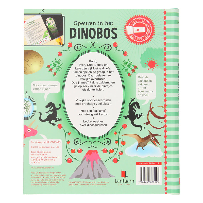 Load image into Gallery viewer, Speuren in het dinobos + kartonnen zaklamp
