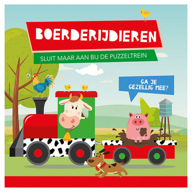 Usborne boerderijdieren- boek + puzzeltrein