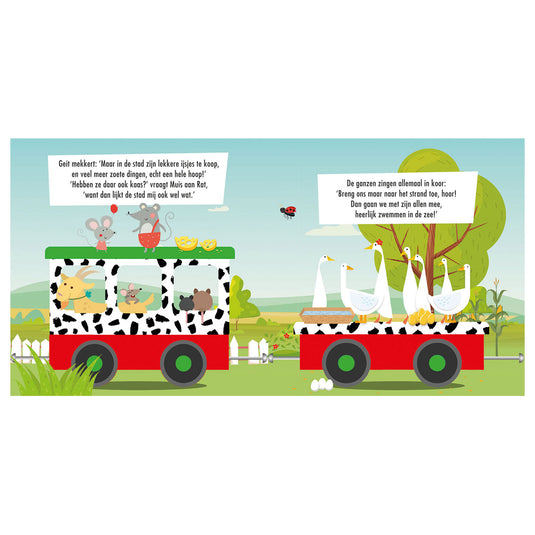 Usborne boerderijdieren- boek + puzzeltrein