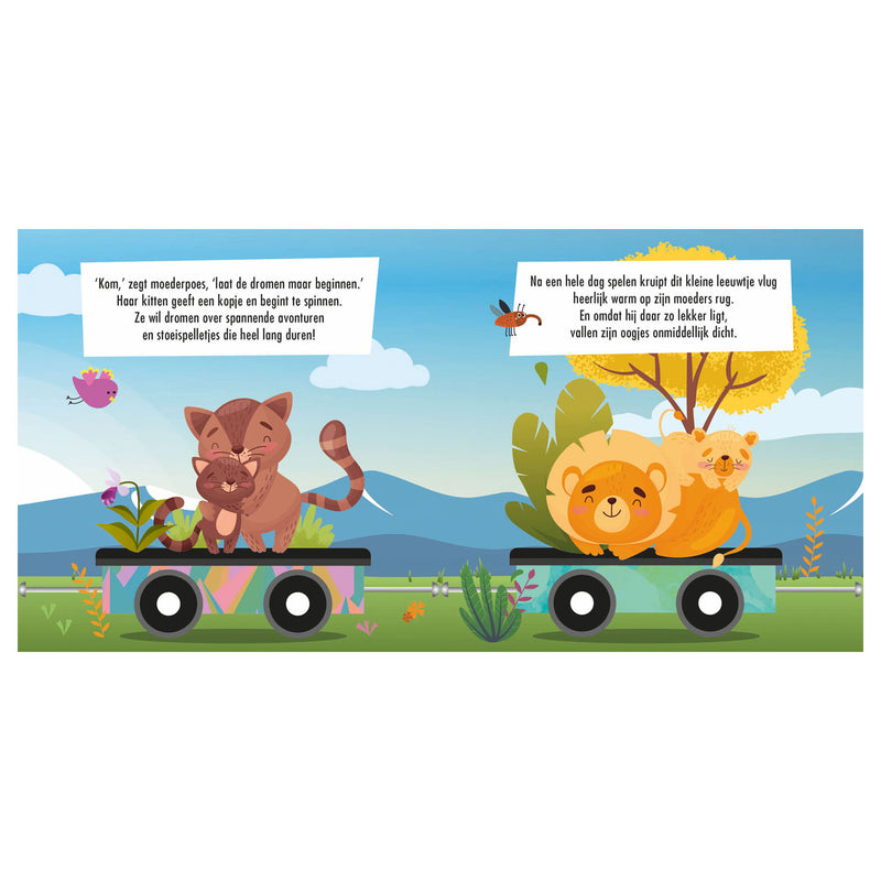 Load image into Gallery viewer, Lantaarn publishers boek en puzzeltrein babydieren
