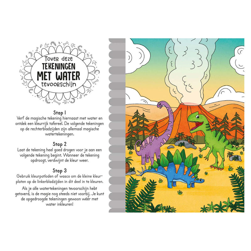 Load image into Gallery viewer, Magisch waterkleurboek - Dino's
