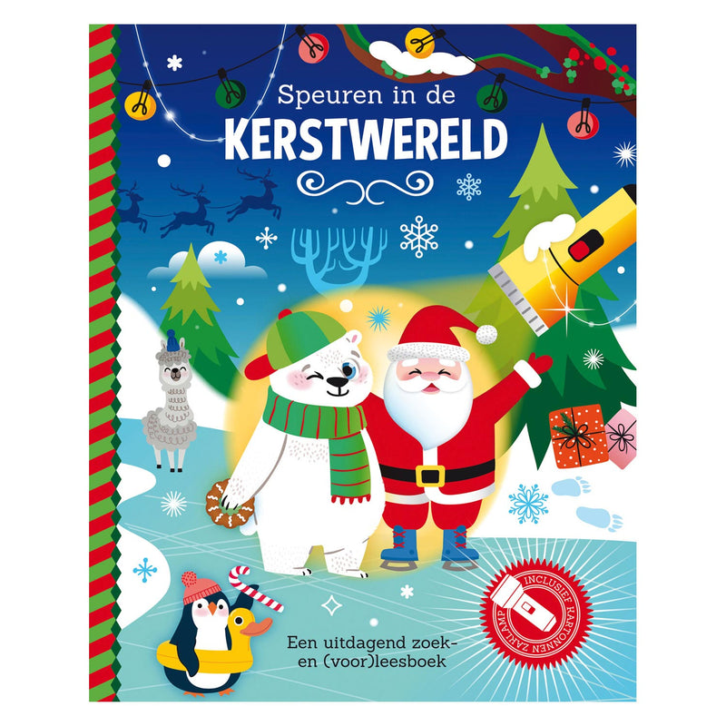 Load image into Gallery viewer, Lantaarn publishers speuren in de kerstwereld + kartonnen zaklamp

