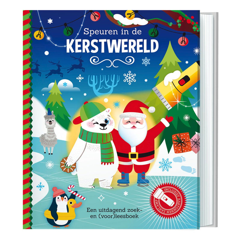 Load image into Gallery viewer, Lantaarn publishers speuren in de kerstwereld + kartonnen zaklamp
