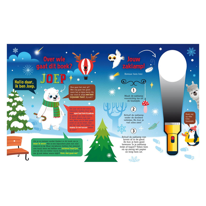 Load image into Gallery viewer, Lantaarn publishers speuren in de kerstwereld + kartonnen zaklamp
