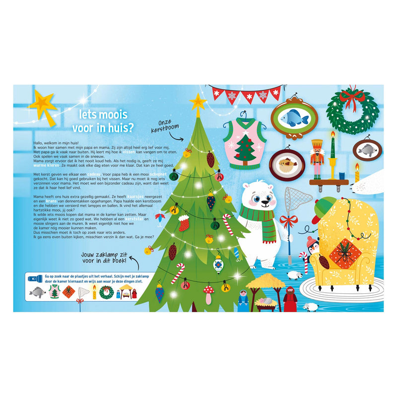 Load image into Gallery viewer, Lantaarn publishers speuren in de kerstwereld + kartonnen zaklamp
