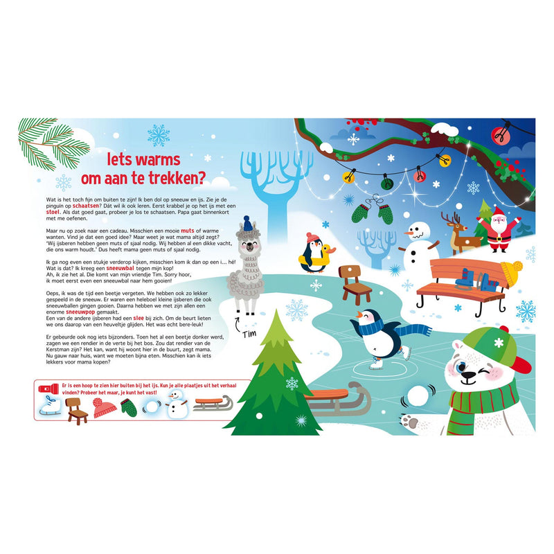 Load image into Gallery viewer, Lantaarn publishers speuren in de kerstwereld + kartonnen zaklamp
